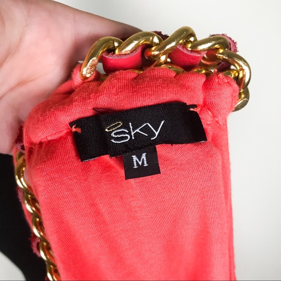 Sky Dresses Sky Gold Chain Halter Dress M Poshmark